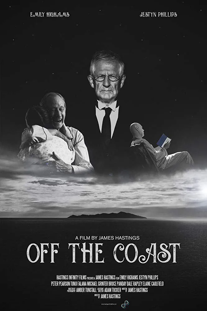 Poster for the short film Off The Coast, featuring Peter Pearson